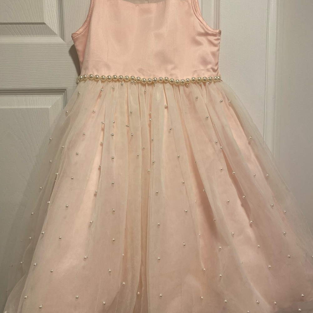 American Princess Pink Dress with Pearl Details